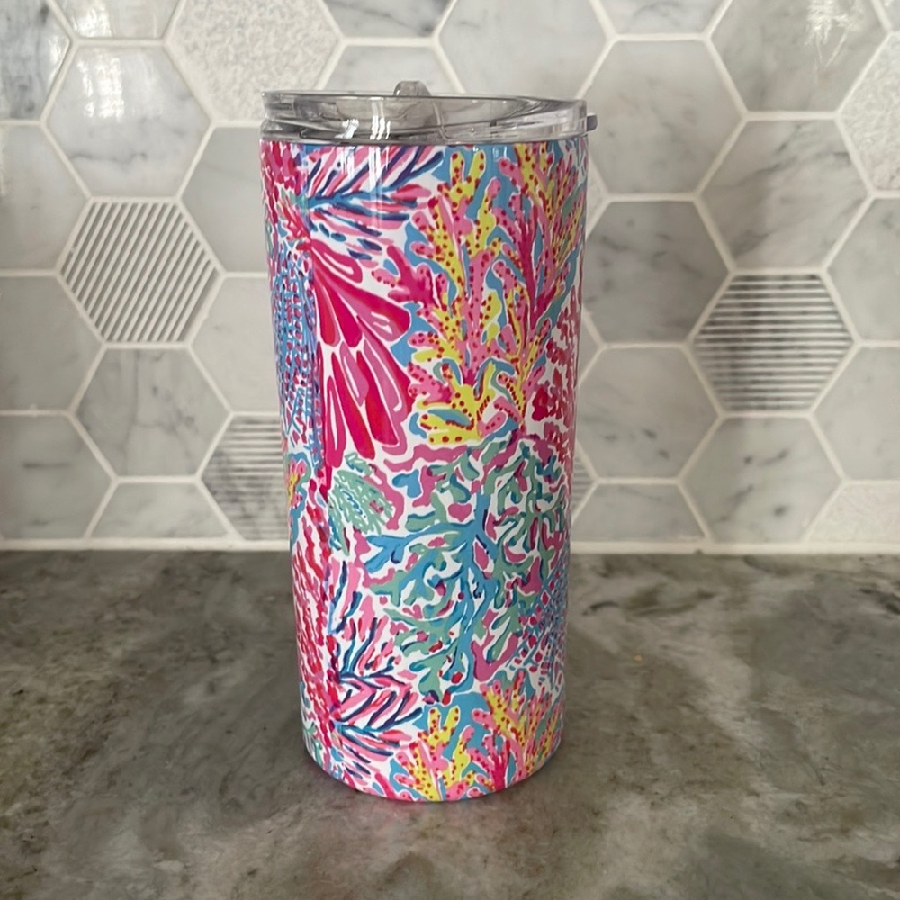 Lilly Pulitzer slim tumbler Splashdance